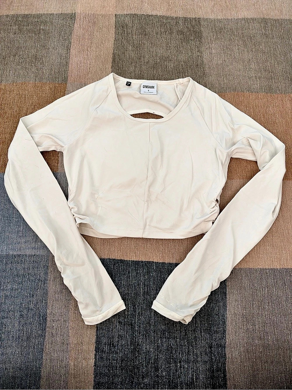 Gymshark Whitney Simmons Long Sleeve Crop Top in White
